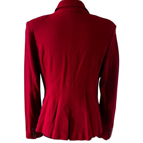 Cabi Women’s Rhubarb Red Outing Blazer Ponte Knit Burgundy Size 10 - Picture 2 of 10